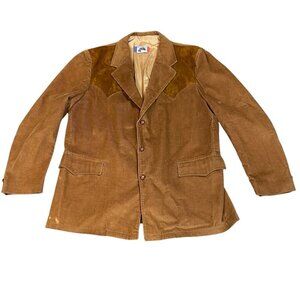 Vintage 70s Brad Whitney Men's Corduroy Western Sports Coat Blazer #258A